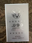 Utah  (5) 1 OZ SILVER BARS .999 CERTIFIED FINE SILVER, hawaii
