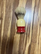 VTG Ever Ready Sterilized C40 Red Cream Bakelite Shaving Brush USA