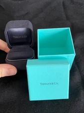 Authentic Tiffany & Co. Empty Presentation Ring Box In Suede + Gift Box - 3 pcs