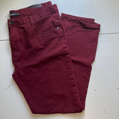 Mavi Men's Burgundy and Red Trousers