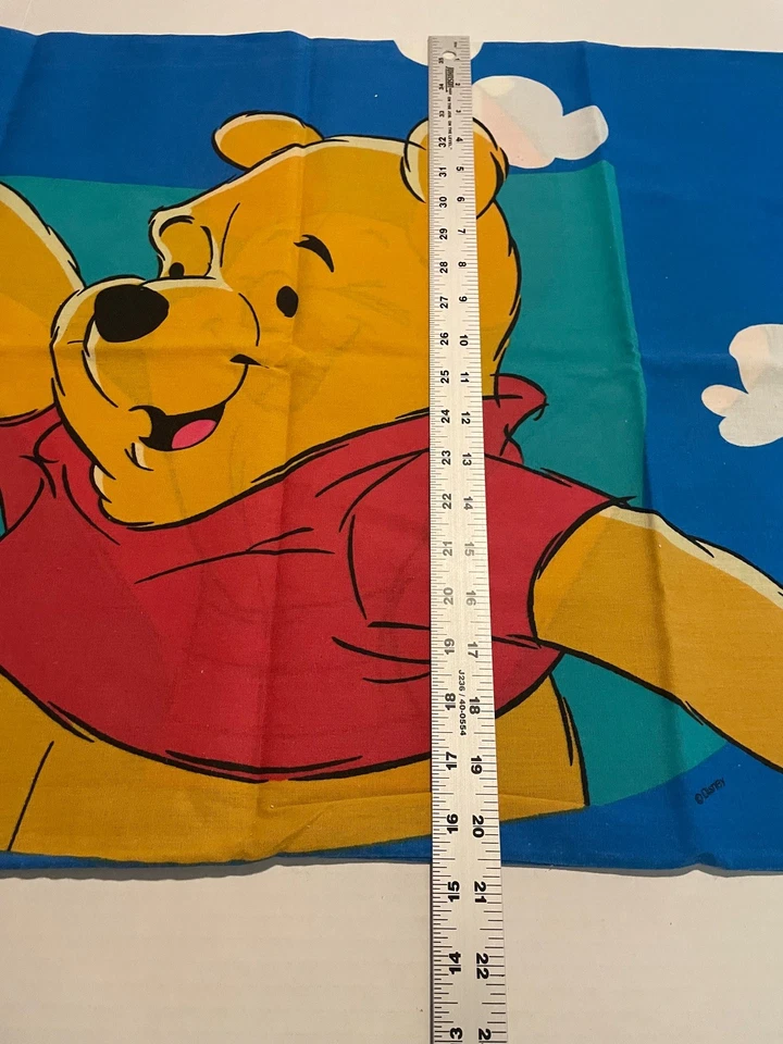 Disney Winnie The Pooh vintage años 90 *una funda de almohada* azul lechón con nubes Foto 4 de 4