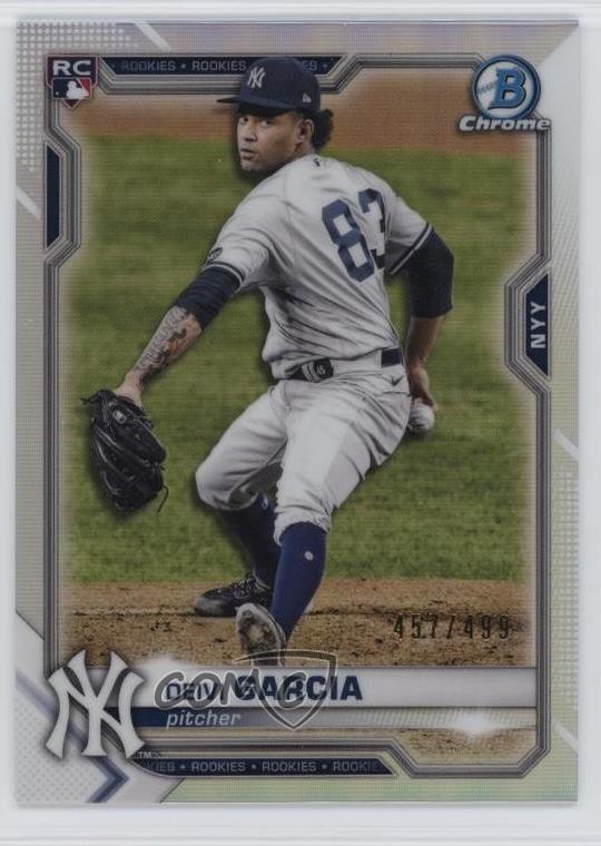 2021 Bowman Chrome Refractor 457/499 Deivi Garcia #55 3g6