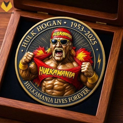 Monedas conmemorativas Hulk Hogan 1953-2025 Hulkamania Lives Forever moneda EE. UU. - Imagen 2 de 6