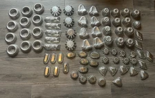 Vintage Lot 79 Assorted Aluminum Metal Small Tart Candy Jello Baking Molds Craft