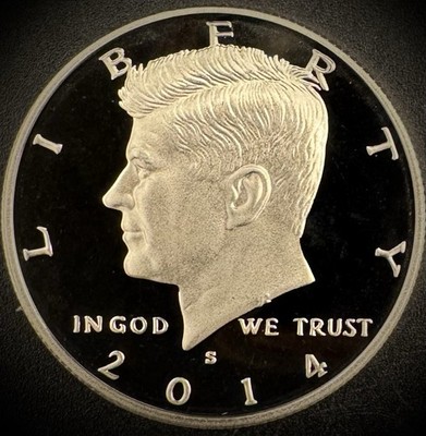 2014-S Kennedy Half Dollar GEM PROOF Clad DEEP ULTRA CAMEO Coin