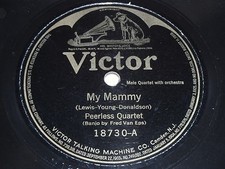 Peerless Quartet - My Mammy / Underneath Hawaiian Skies 78 - Victor 18730