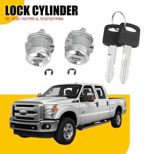 Door Lock Cylinder & Keys 7C3Z1521990A For 9916 Ford F150 F250 F350