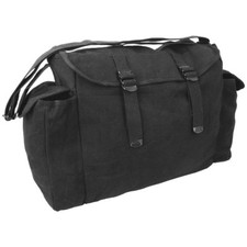 Highlander Militär Brotbeutel Schulter Student Brot-Tasche Schwerlast Schwarz