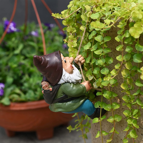 Climbing Gnomes for Outdoor, Gnome Statue Decorations for Yard Garden Lawn, Funn - Picture 3 of 6