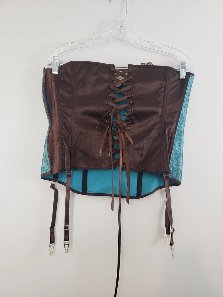 (S5) De Colección Y2K Shirley of Hollywood Encaje Bustier Correa Corsé Liguero Ajustable 36 Foto 4 de 4