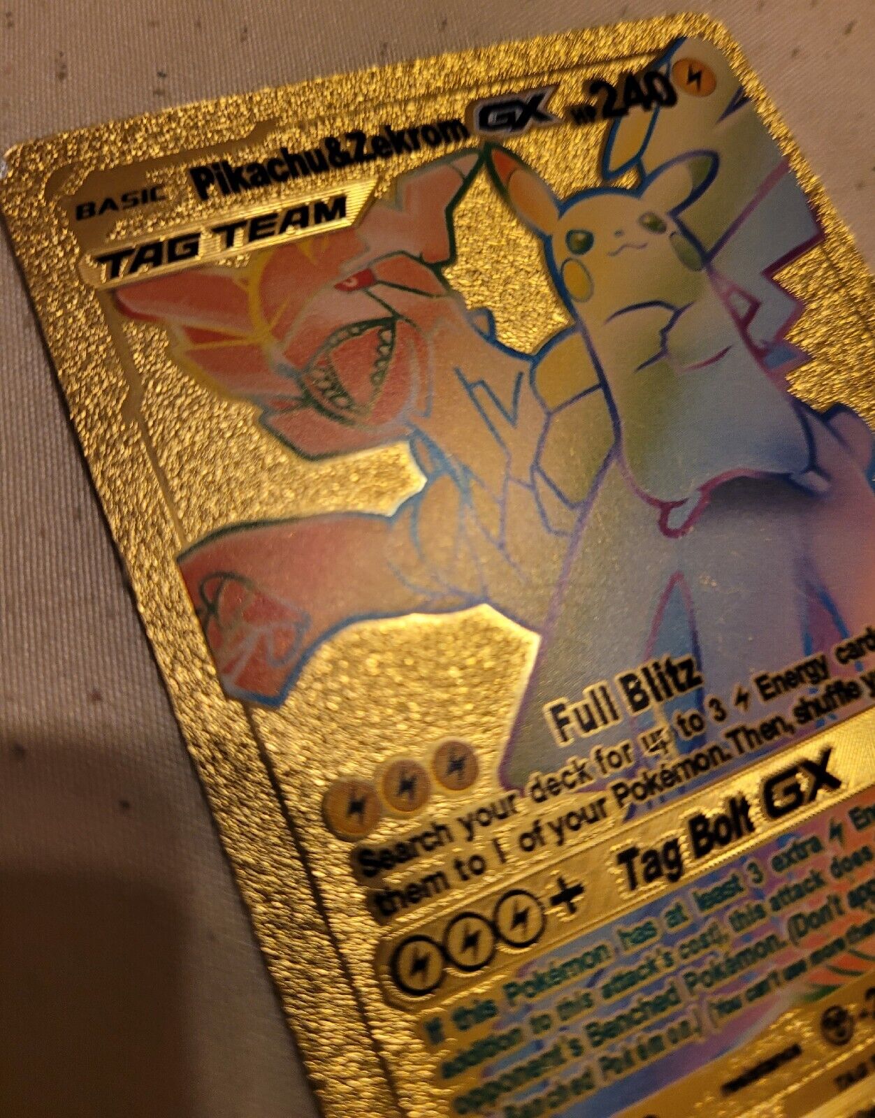 Pokemon Team Up Pikachu e Zekrom GX - 184/181 - Secret Rare :  : Brinquedos e Jogos