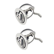 2x Marine Grade Stainless Steel 316 Cam Latch Flush Pull Deck Latch Lift Handle