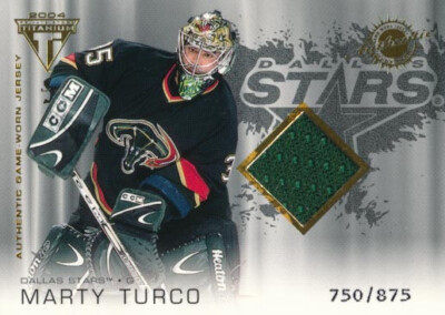 2003-04 Titanium GAME JERSEY #152 MARTY TURCO - Dallas Stars