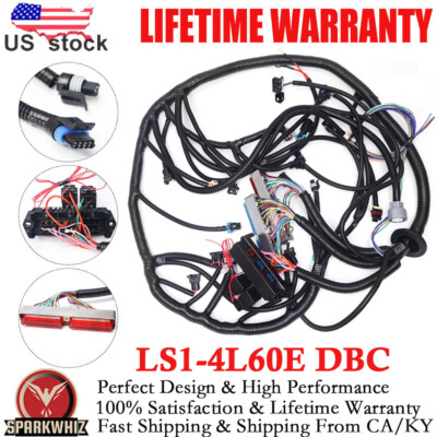 LS1 4L60E Stand Alone Harness For 1997-06 LS SWAP 4.8 5.3 6.0 Drive by Cable DBC
