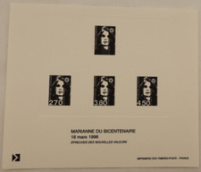 Marianne Du Bicentenaire 1996 France, épreuve noir et blanc S/S 2339, 2337 et 2335