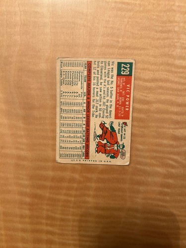 1959 TOPPS BASEBALL #229 VIC POWER!! $1 SHIPPING!! - Picture 2 of 2