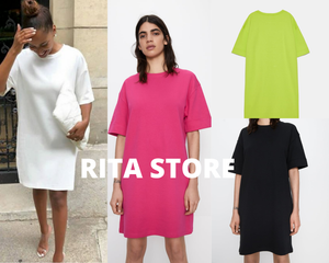 zara black t shirt dress