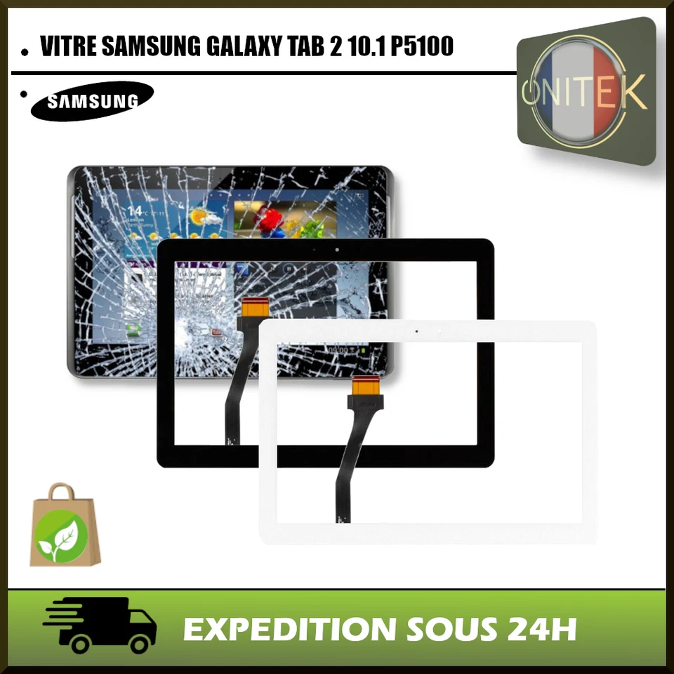 ✅ VITRE ECRAN TACTILE POUR SAMSUNG TAB 2 10.1 P5100 P5110 ESPRESSO 10 NOIR BLANC
