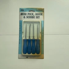 Tool Aid 13900 Mini Pick, Hook & Scribe Set, 4 Pieces