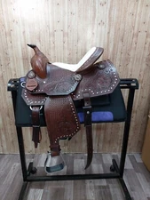 Z.A. Enterprises Premium Genuine Leather Western Horse Saddle with Tack Set.