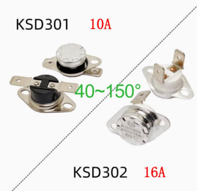 KSD301 KSD302 Thermischer Kontrollschalter 40 - 150°C Schließer / Offen 10A 16A
