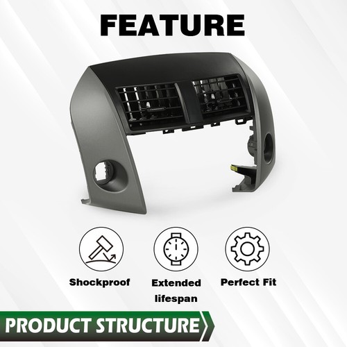 Fit For 2006-2012 Toyota RAV4 Center Dash A/C Vents Panel Trim Bezel 55663-42020 - Picture 8 of 12