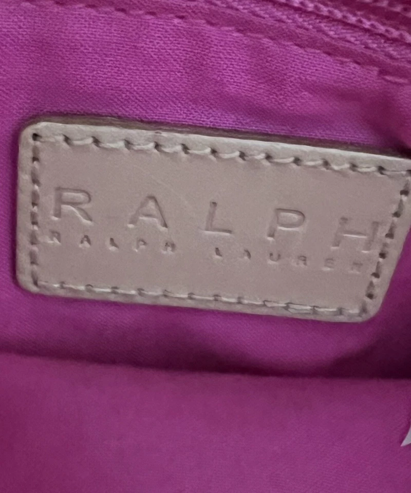 Ralph Lauren Cartera Bolso Bandolera Hombro Impactante Rosa + Tostado 8X 11 Foto 2 de 4