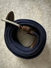 Fossil Utility Gear Web Belt with Leather Trim Size 32