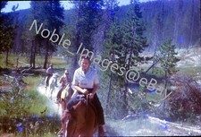 1962 Horseback Riding Trail Mountains 35mm Slide