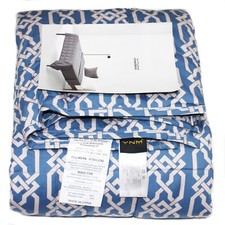 15 Pound Weighted Blanket Glass Beads Full/Twin 48" x 72" Blue White One Person