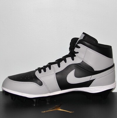 Air Jordan 1 Mid TD Shadow 2.0 Football Cleats Mens 14 Black Gray FJ6805-002 Air Jordan 1 Mid TD Football Cleats Shadow 2.0 Black Grey  main image 4