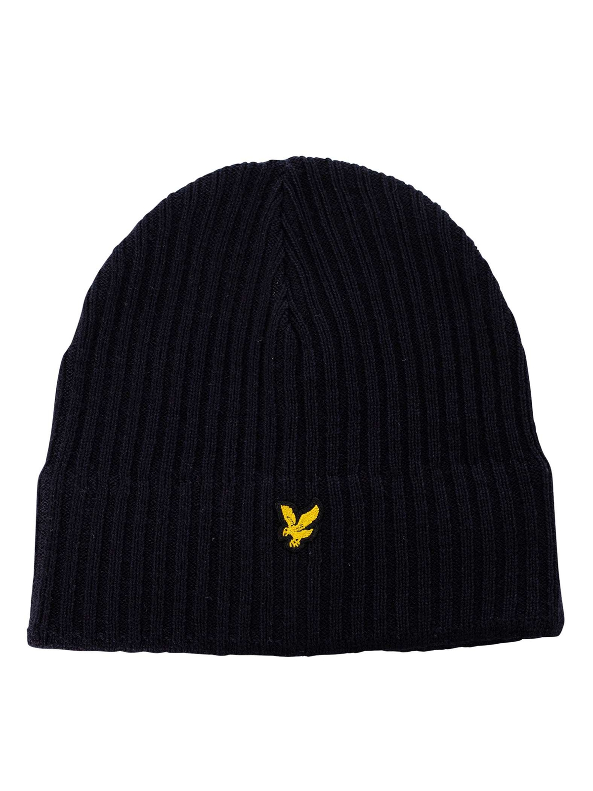 Мужская вязаная шапочка в рубчик Lyle - Scott, синяя