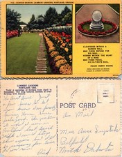 Canyon Garden Flowers and Monument Lambert Gardens Portland Oregon OR Postcard