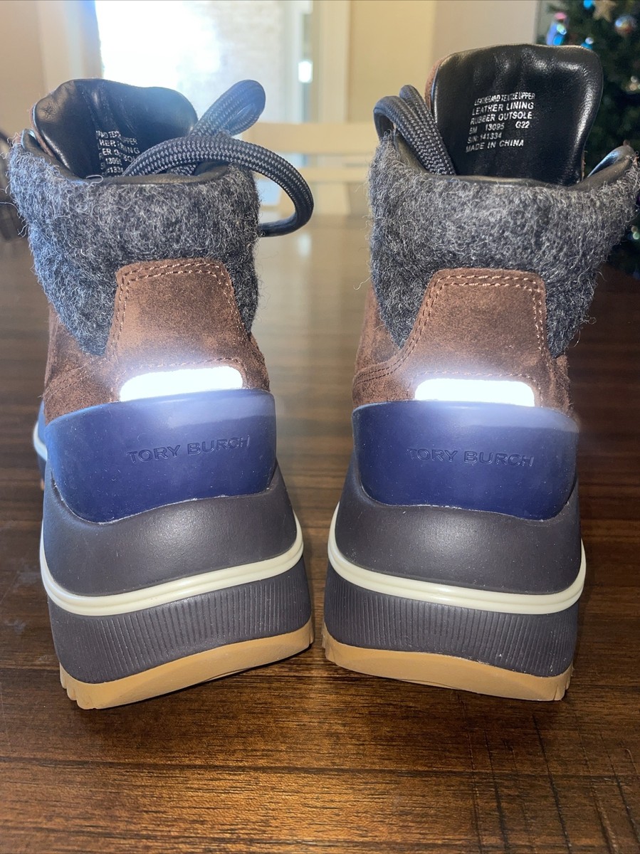 Tory Burch Adventure Colorblock Hiker Boots New Size 5M Made