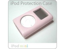 Apple Mini iPod 1st 2nd Generation Click Wheel HARD PINK LEATHER Case NEW