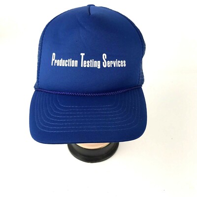 Vtg Mesh Trucker Hat SnapBack Cap Oilfield Production Testing Services Mohrs