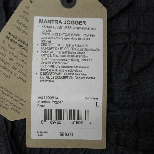 Pantaloni Prana Mantra Jogger donna grandi grigio carbone misto canapa pull on nuovi con etichette - Foto 7 di 14
