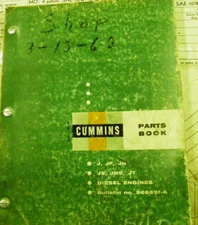 CUMMINS J JF JN JS JNS JT ENGINE PARTS BOOK 966691-A