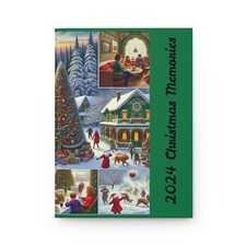 Christmas 2024 Hardcover Journal Matte, Personal Matte Holiday Journal,