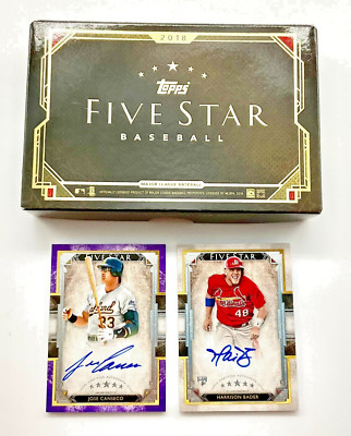 2018 Topps Five Star Auto, Jose Canseco (FSA-JC)/50 and Harrison Bader (FSA-HB)