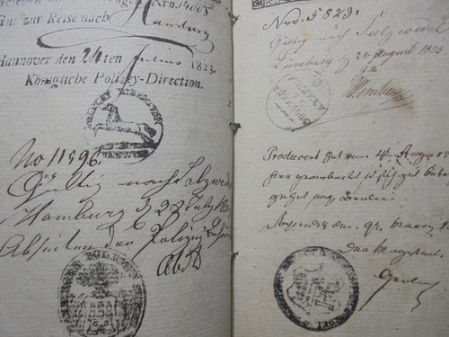 23055 Handwerker Wanderbuch 1823 Dresden 40 Eintragungen Leipzig Schweidnitz M - Bild 4 von 7