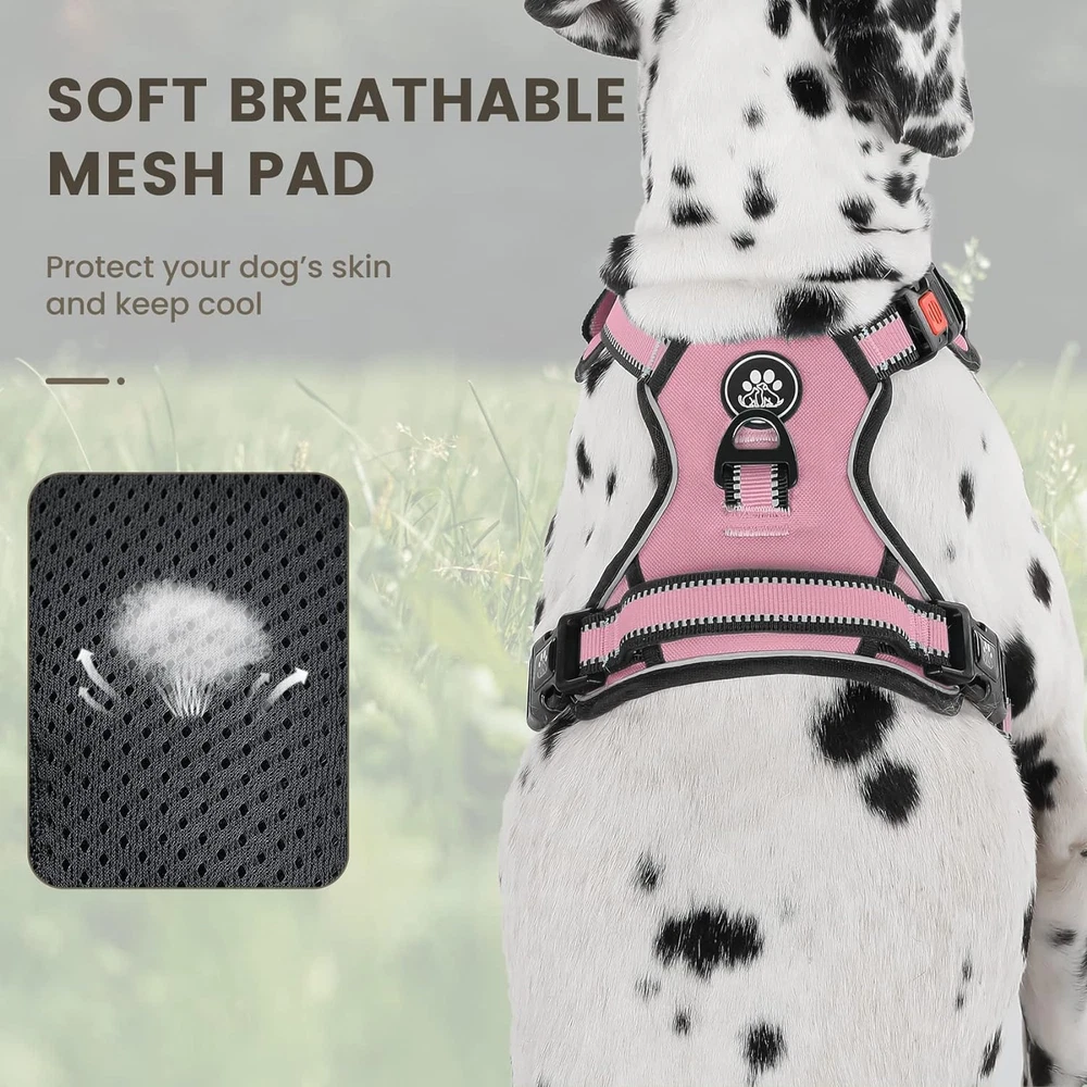 Dog Harness | No Pull Dog Harness | Reflective Oxford | Padded Handle | 4 Adjust