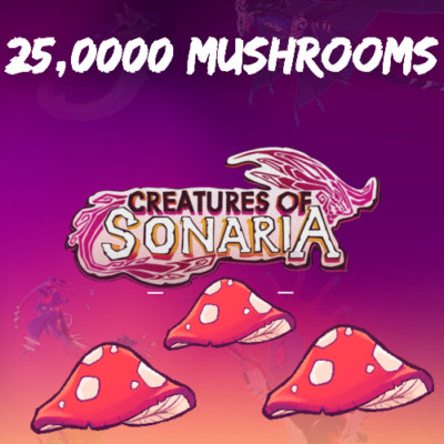 [  ONLINE] Creatures of Sonaria COS 25000 Mushrooms (25K Shrooms)   