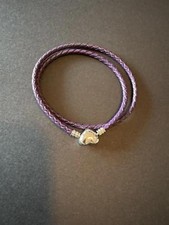 Elegant Purple Leather Wrap Bracelet
