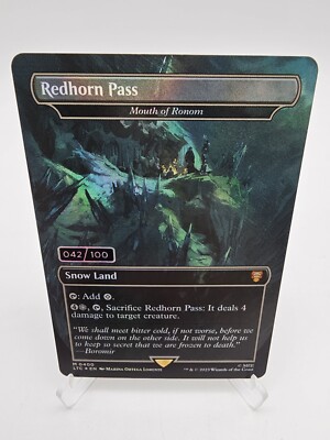MTG Lord of the Rings Redhorn Pass Mouth of Ronom Serial Numbered 042/100 M0400