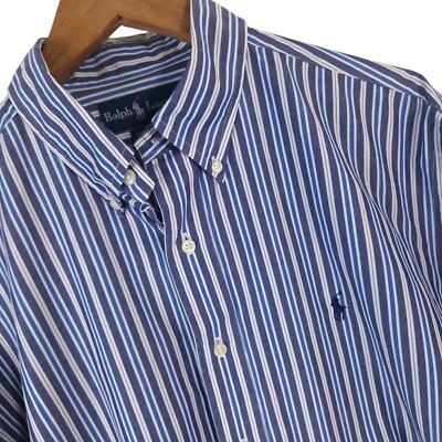 Herrenhemd XL Ralph Lauren gestreift (kürzere Ärmel) 