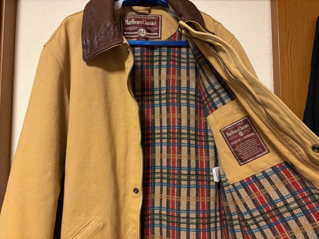 Marlboro コットンジャケット カバーオール ワークジャケット 煙草 古着 Marlboro Classics Cotton Jacket Size L Coverall [Used EXC