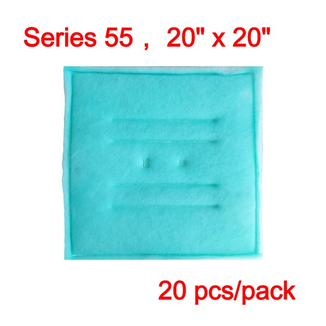 Msfilter Paint Spray Booth Tacky Intake Filter Pad 20" x 20", Series 55