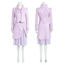 Wicked Glinda Cosplay Costume Women Pink Dress Girls Jacket Uniform Outfit