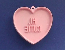 Hallmark COOKIE CUTTER Valentines Vintage CANDY HEART Cutie PINK Holiday HARD